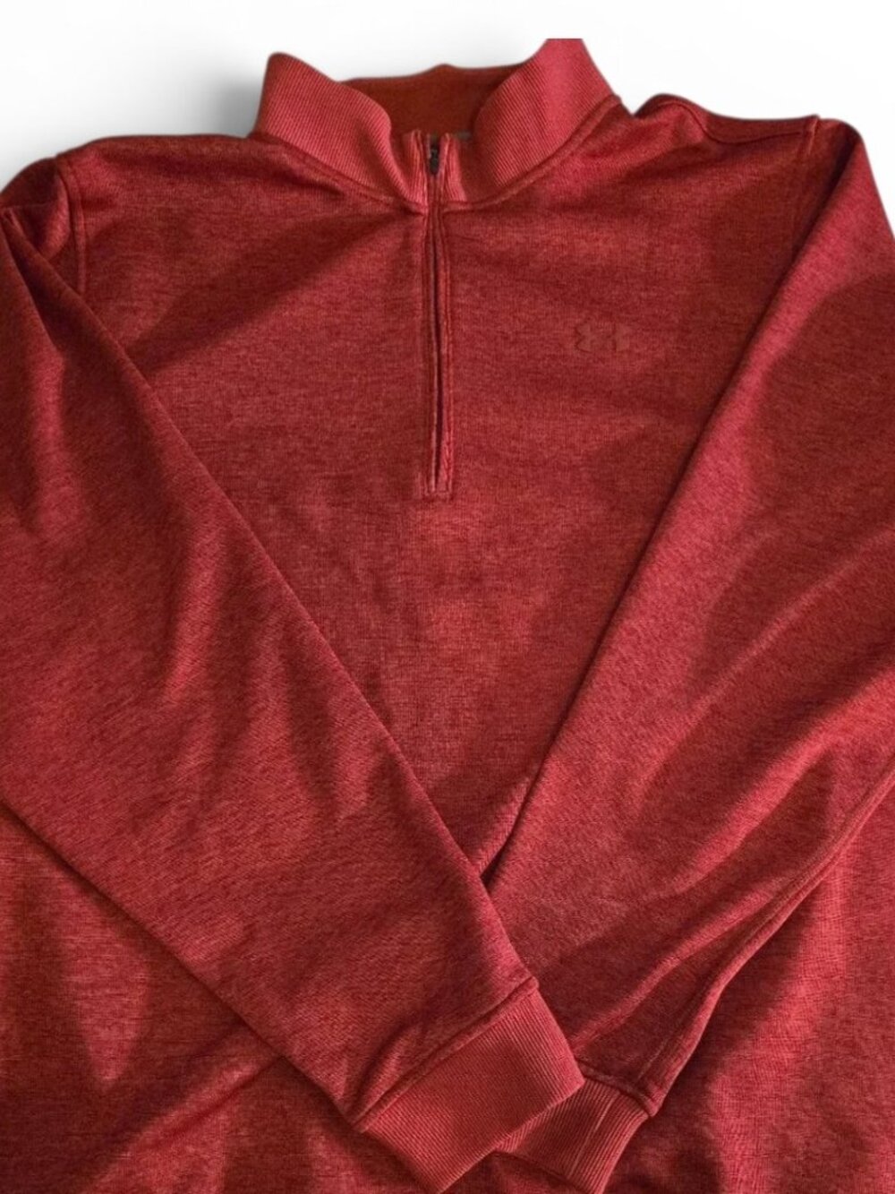 Under Armour Mens 3XL Red Quarter Zip Pullover Sweatshirt Athletic Golf Long Sle